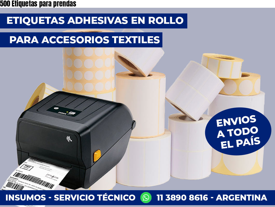 500 Etiquetas para prendas