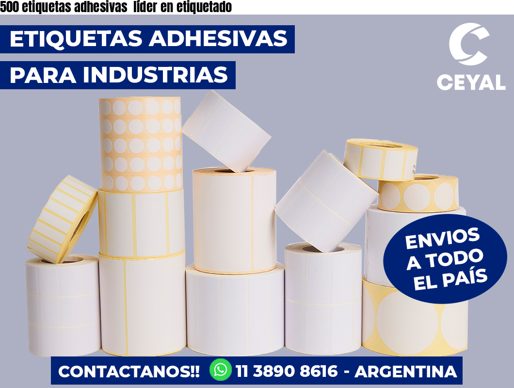 500 etiquetas adhesivas  líder en etiquetado