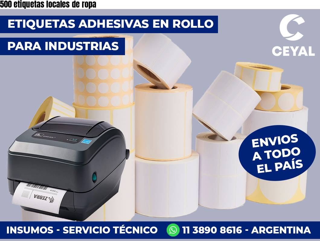 500 etiquetas locales de ropa