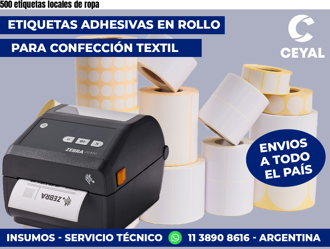500 etiquetas locales de ropa