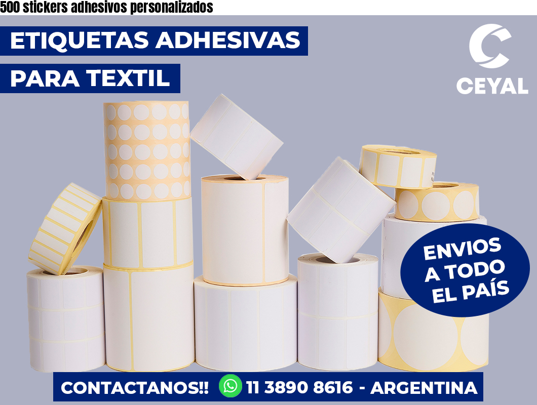 500 stickers adhesivos personalizados