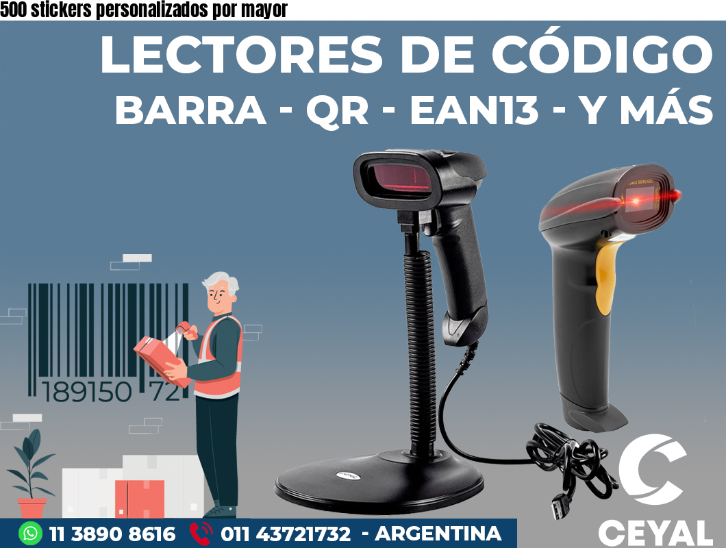 500 stickers personalizados por mayor