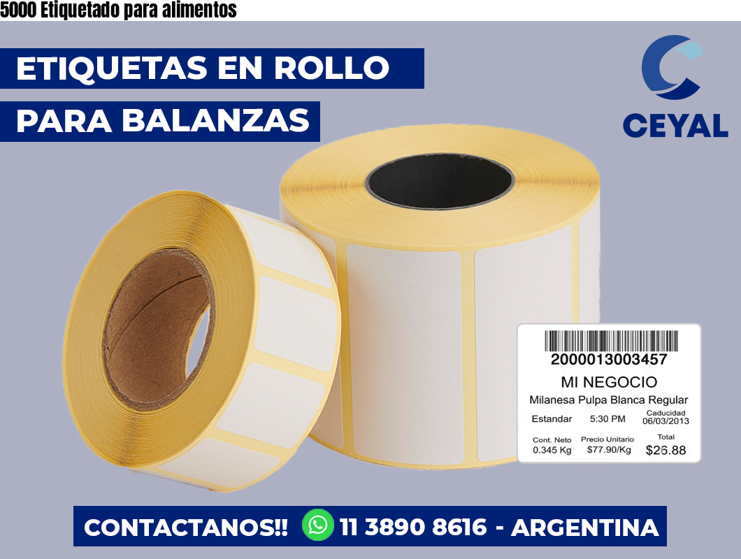 5000 Etiquetado para alimentos