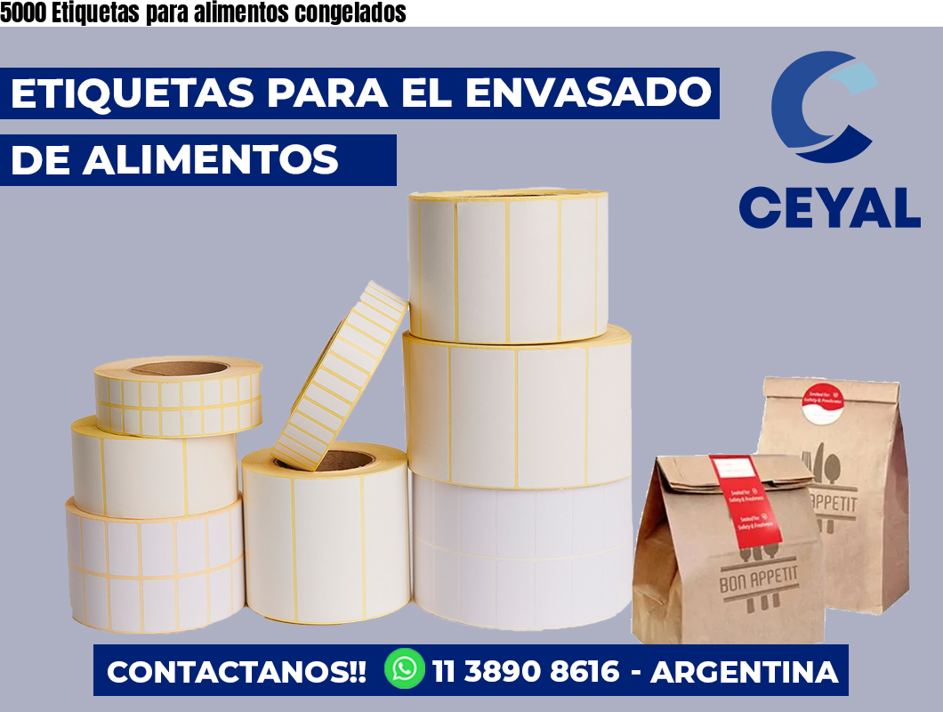 5000 Etiquetas para alimentos congelados