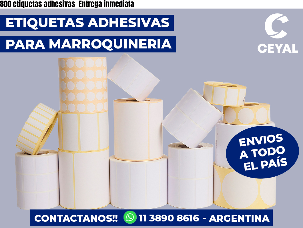 800 etiquetas adhesivas Entrega inmediata