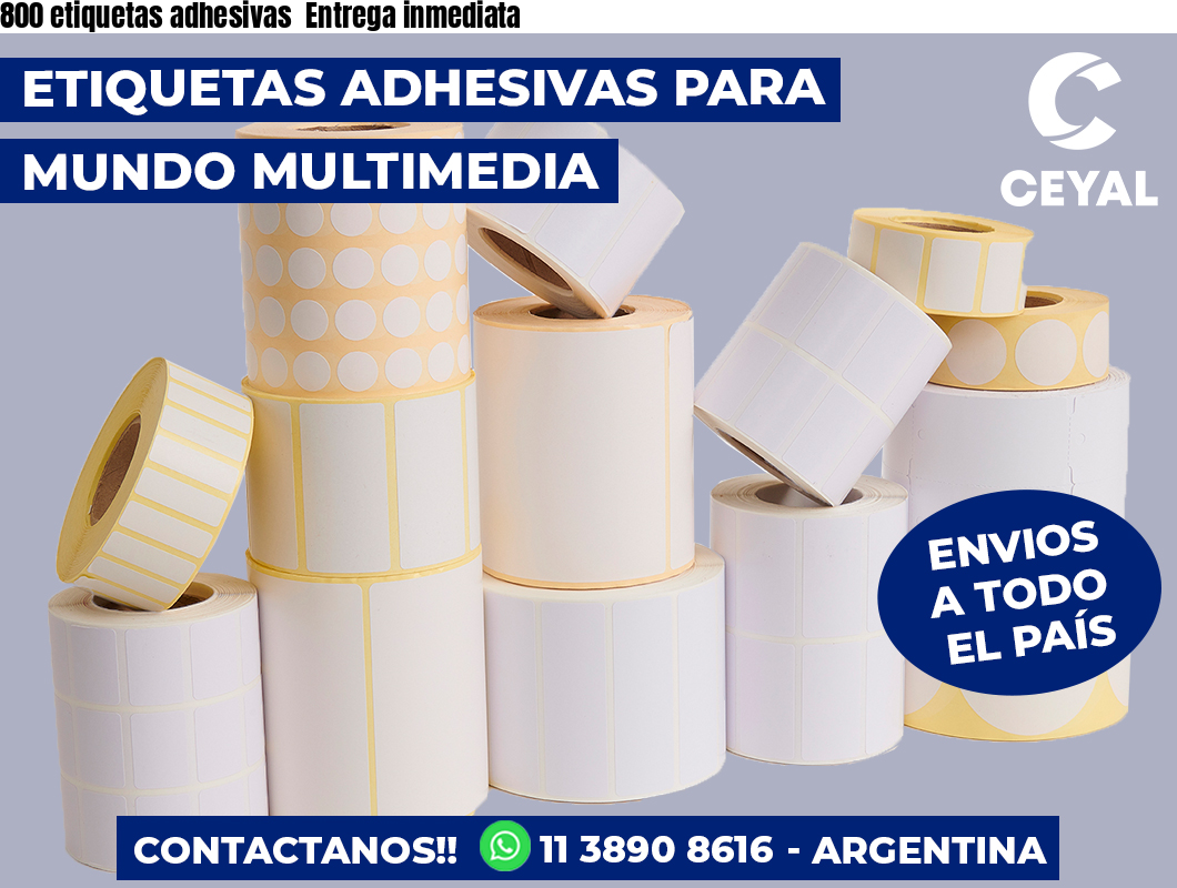 800 etiquetas adhesivas  Entrega inmediata