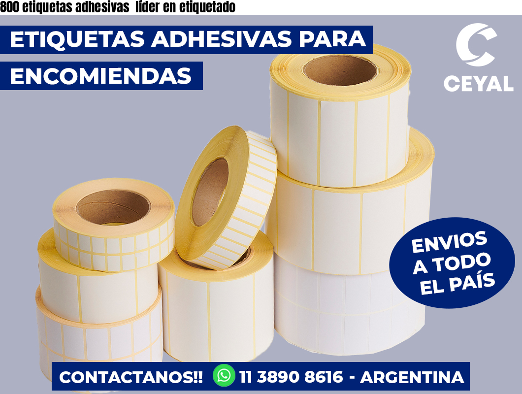 800 etiquetas adhesivas  líder en etiquetado