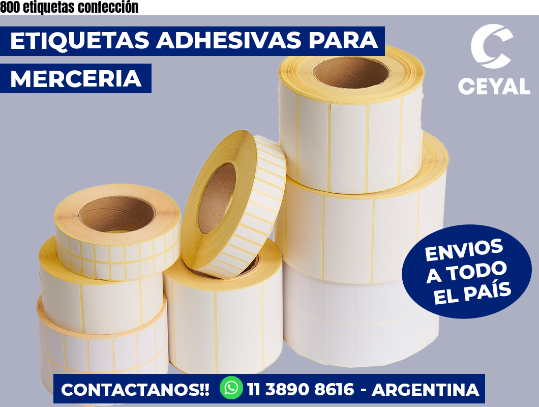 800 etiquetas confección