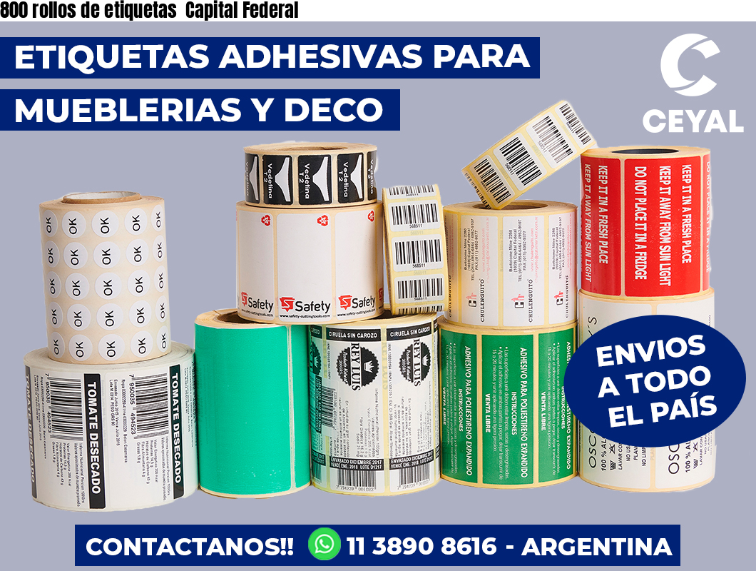 800 rollos de etiquetas  Capital Federal