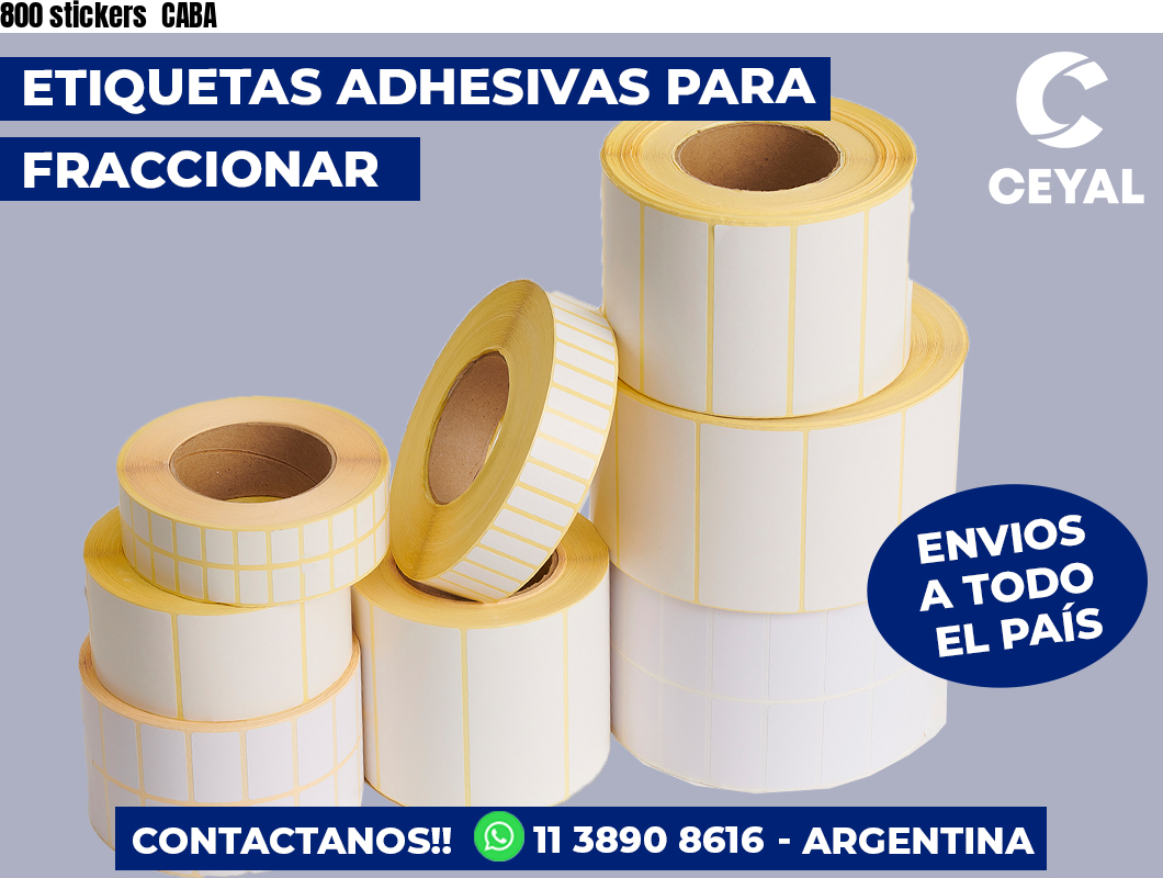 800 stickers  CABA