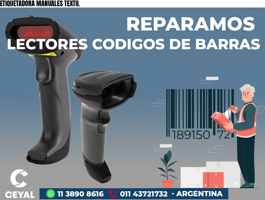 ETIQUETADORA MANUALES TEXTIL