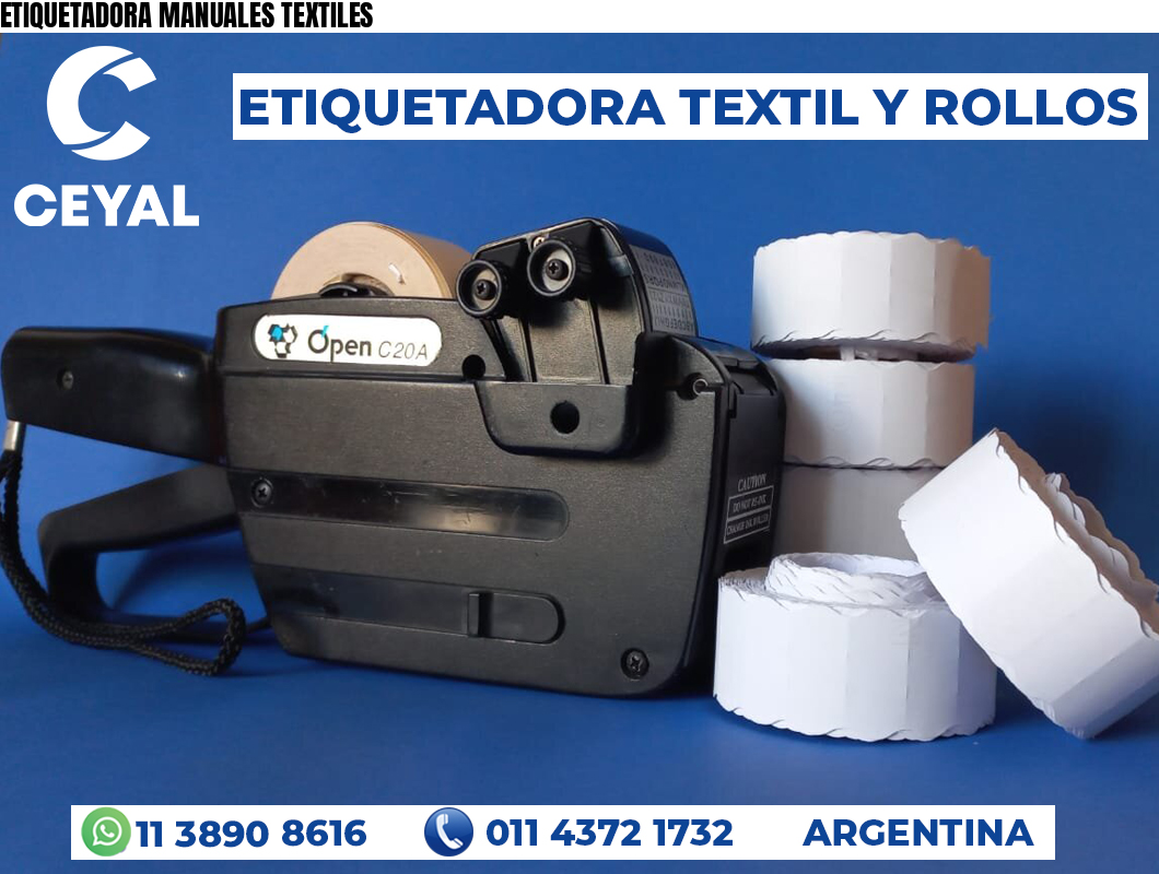 ETIQUETADORA MANUALES TEXTILES