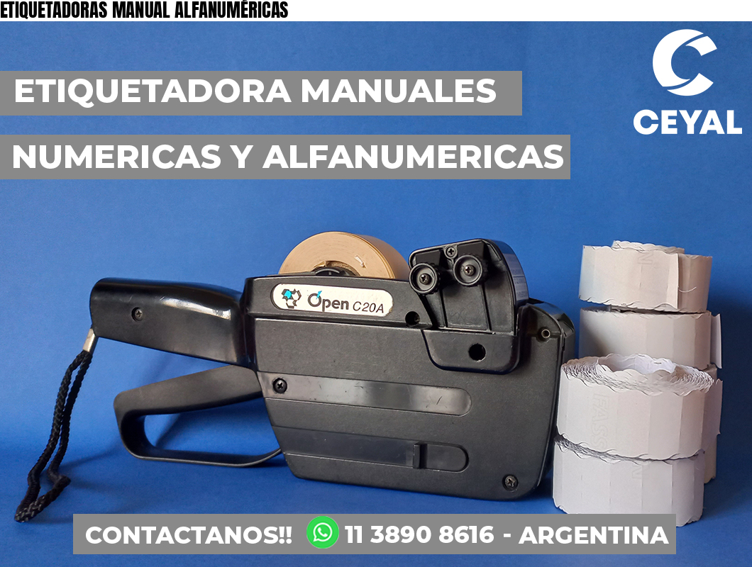 ETIQUETADORAS MANUAL ALFANUMÉRICAS