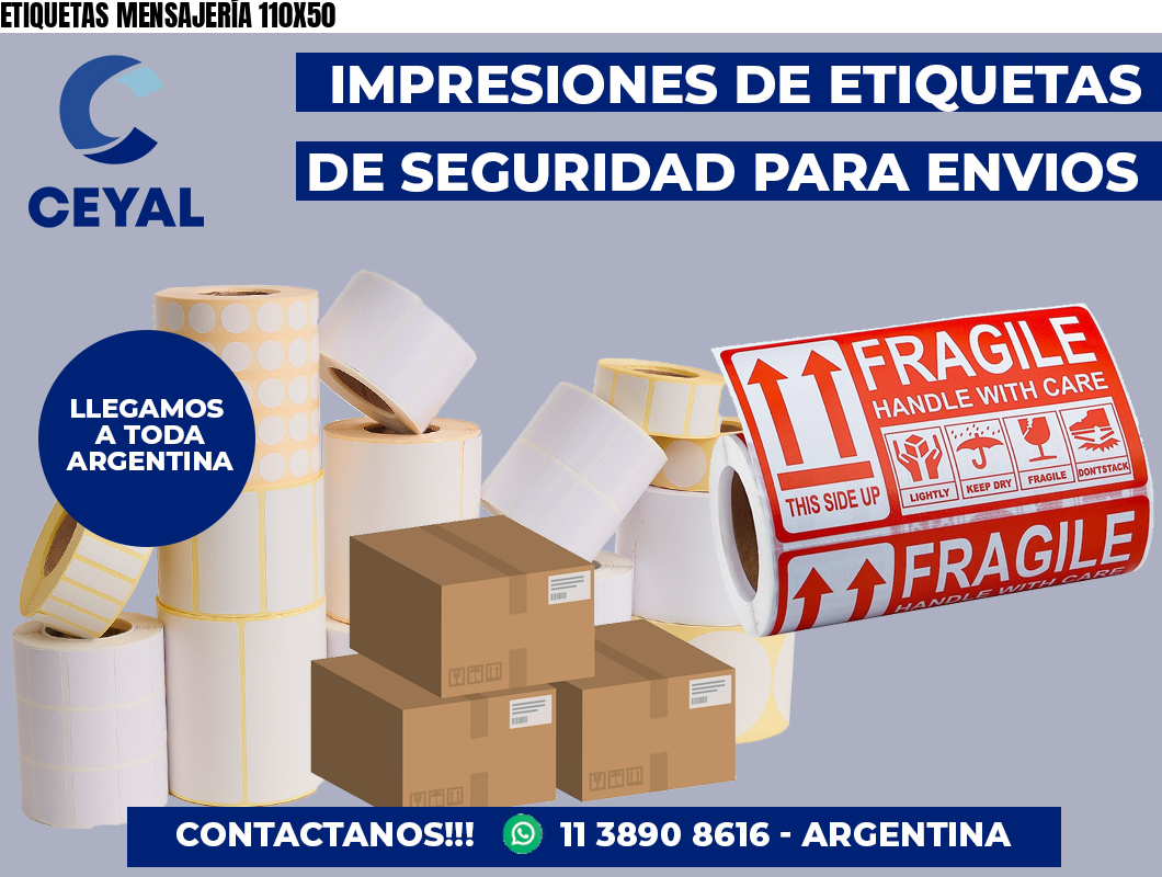 ETIQUETAS MENSAJERÍA 110X50