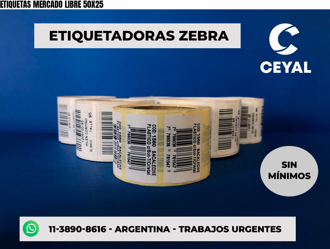 ETIQUETAS MERCADO LIBRE 50X25