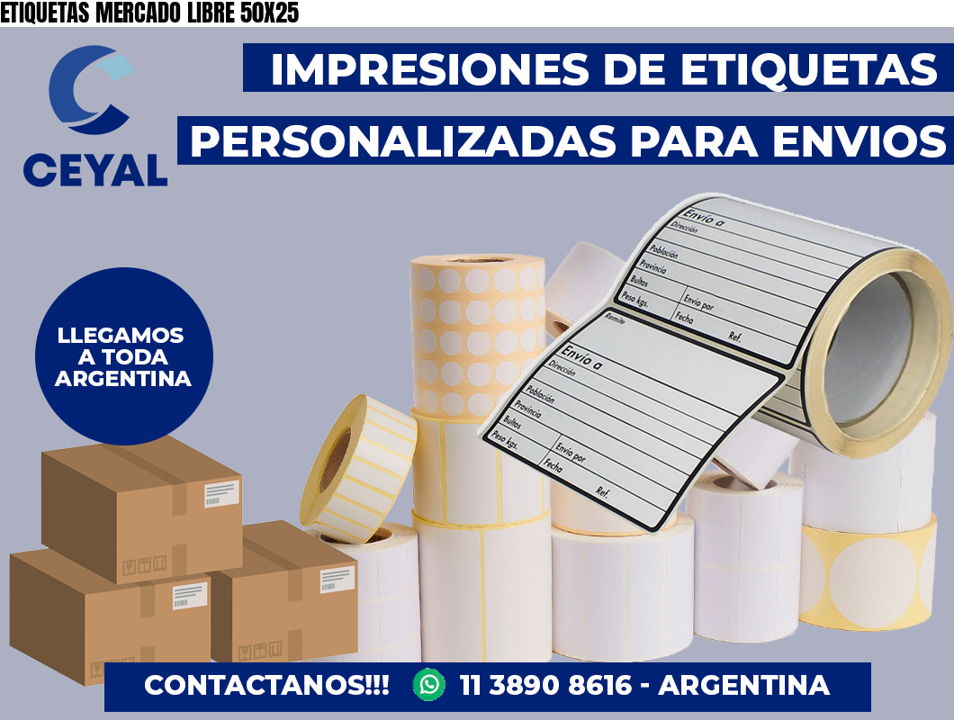 ETIQUETAS MERCADO LIBRE 50X25