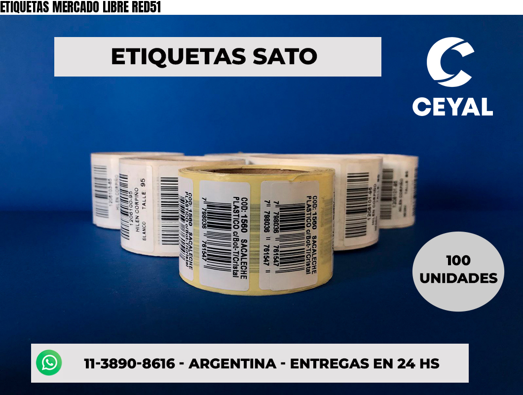 ETIQUETAS MERCADO LIBRE RED51