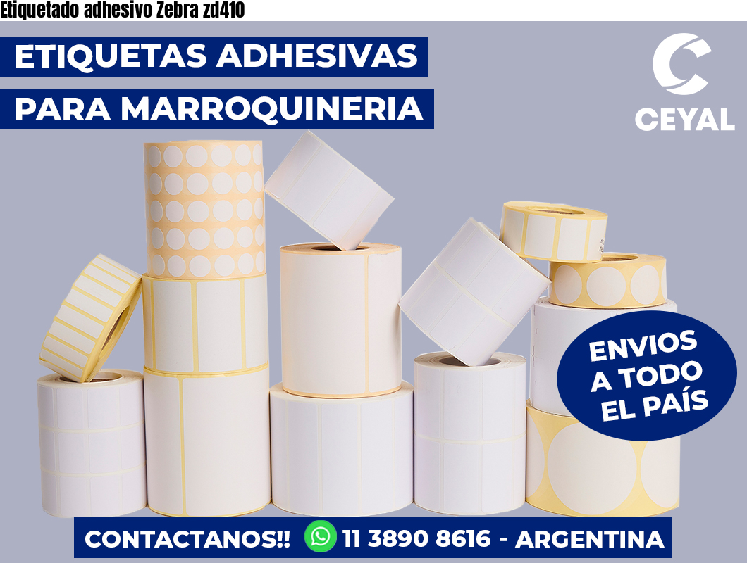 Etiquetado adhesivo Zebra zd410