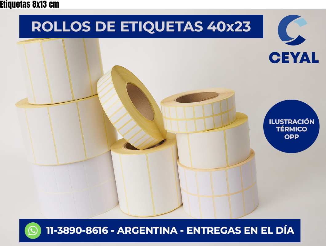 Etiquetas 8×13 cm