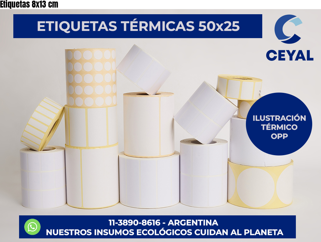 Etiquetas 8×13 cm