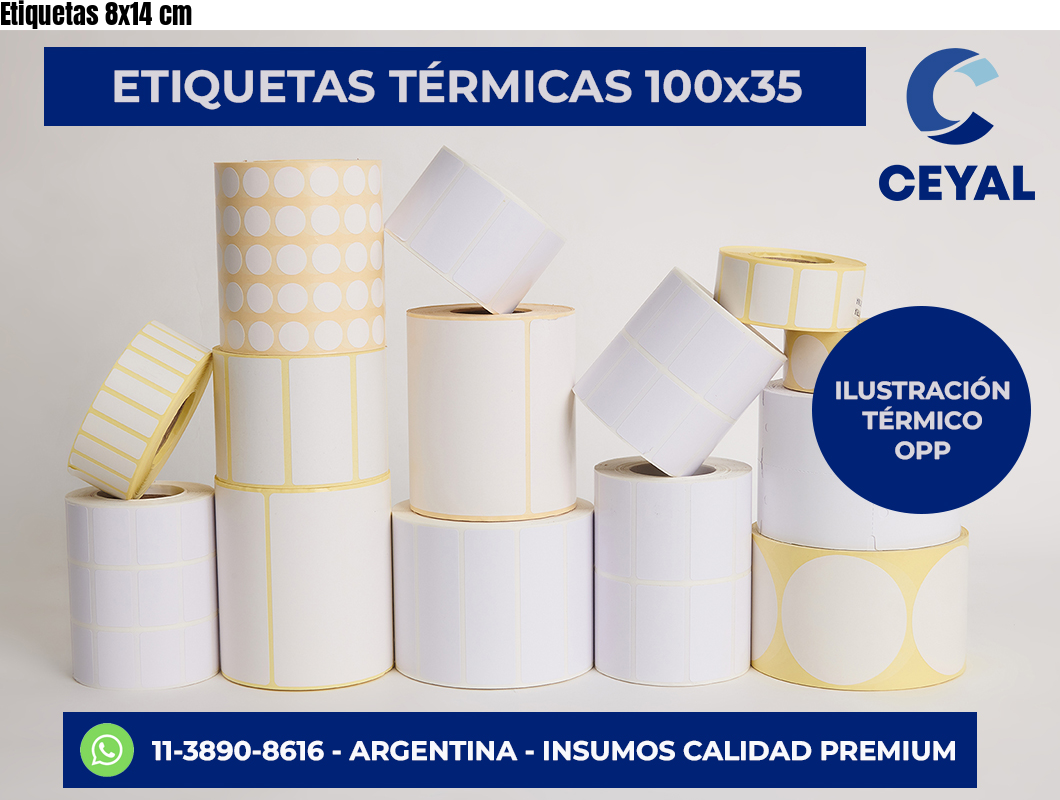 Etiquetas 8×14 cm