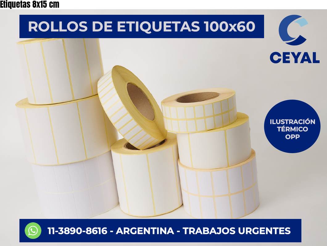 Etiquetas 8×15 cm