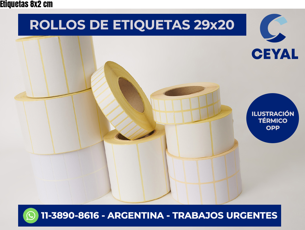 Etiquetas 8×2 cm