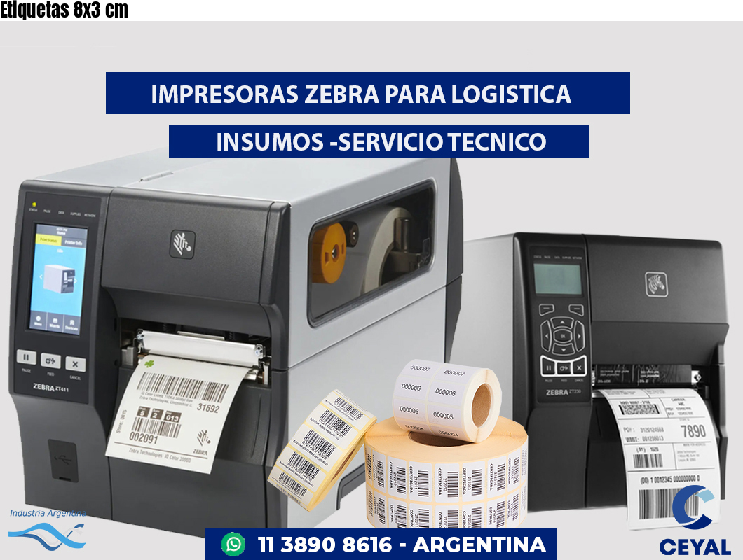 Etiquetas 8x3 cm