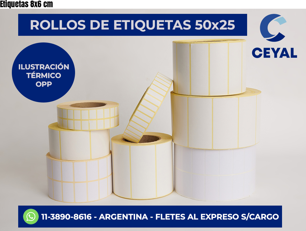 Etiquetas 8×6 cm