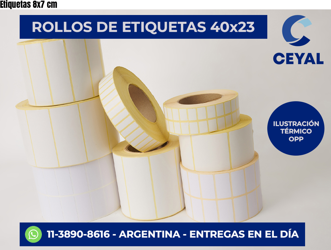 Etiquetas 8×7 cm