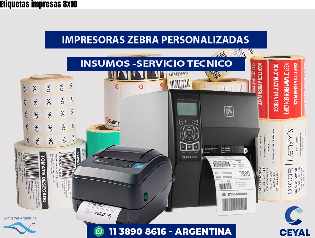 Etiquetas impresas 8x10 