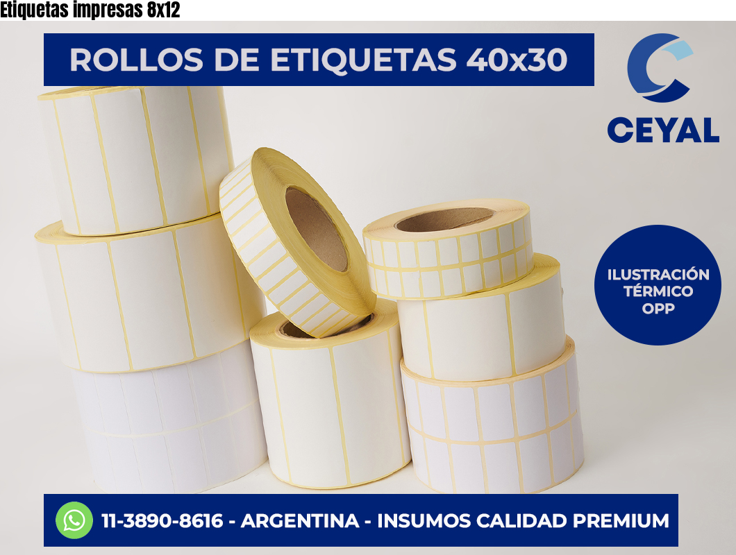 Etiquetas impresas 8×12