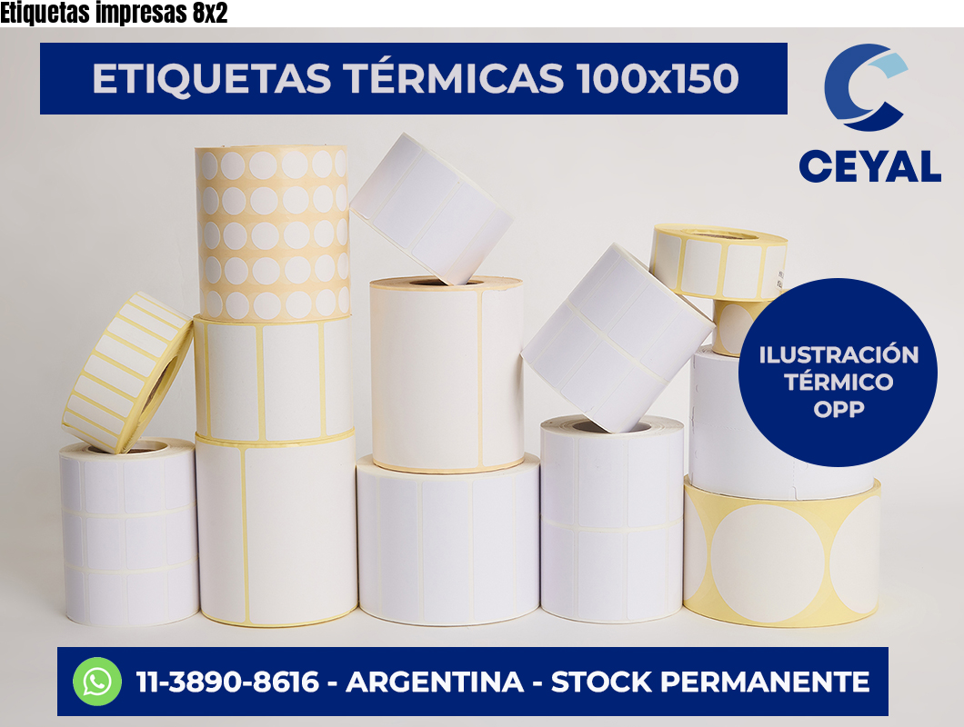 Etiquetas impresas 8×2