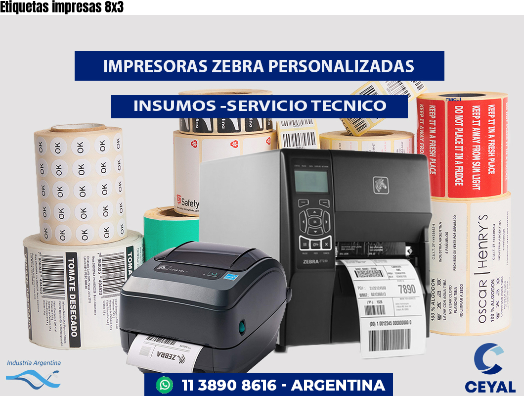 Etiquetas impresas 8x3