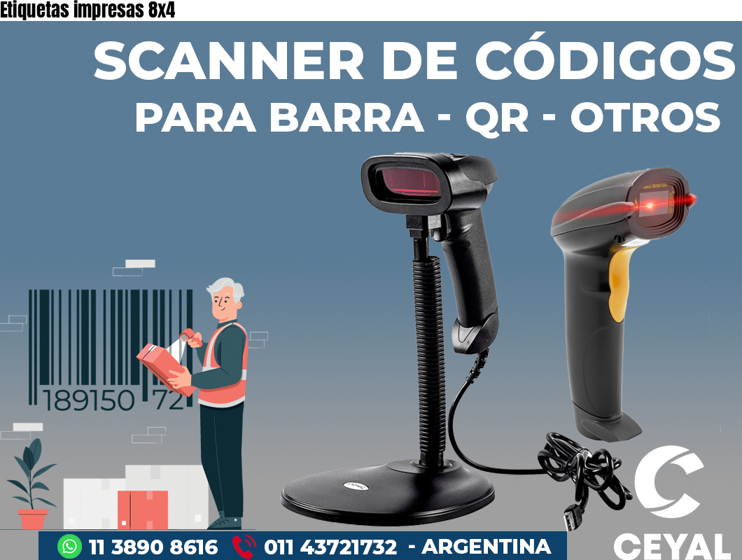 Etiquetas impresas 8x4 