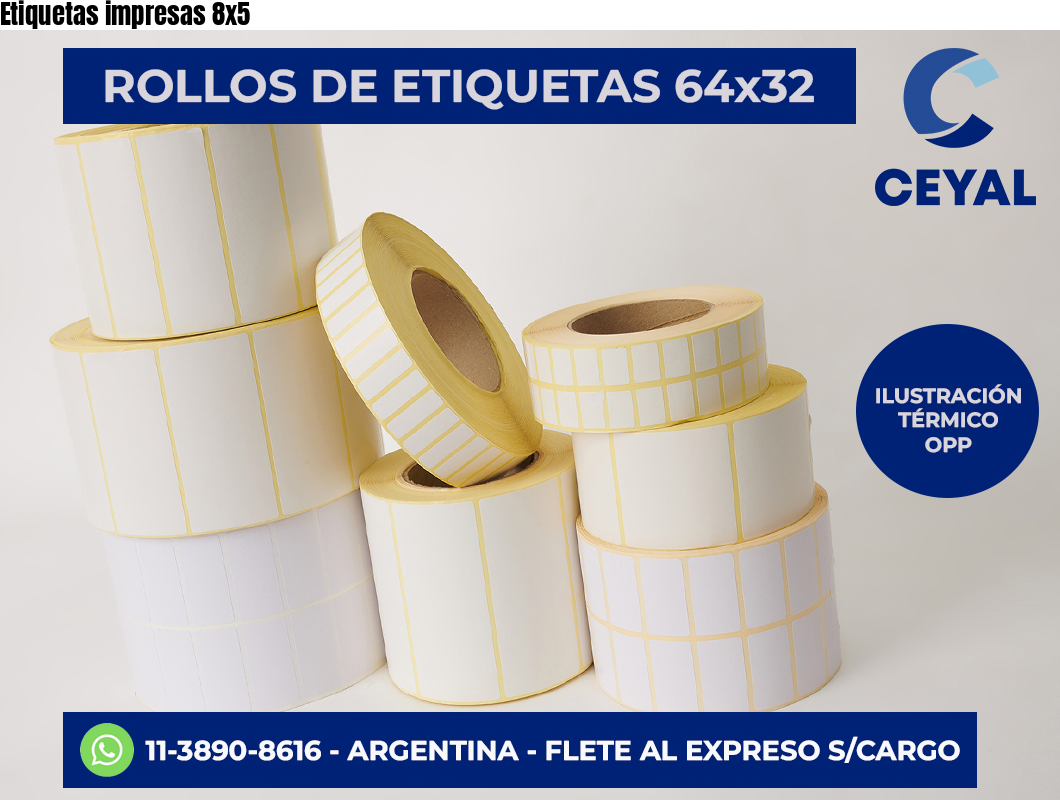 Etiquetas impresas 8×5