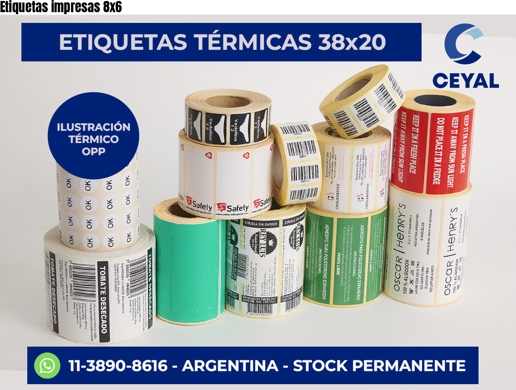 Etiquetas impresas 8×6