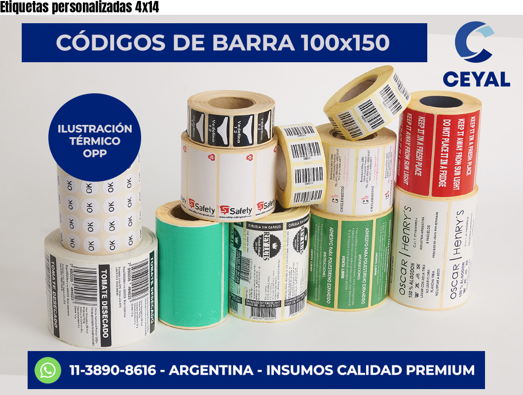 Etiquetas personalizadas 4×14