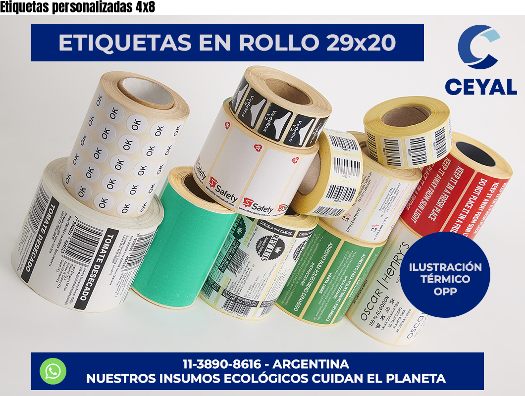 Etiquetas personalizadas 4×8
