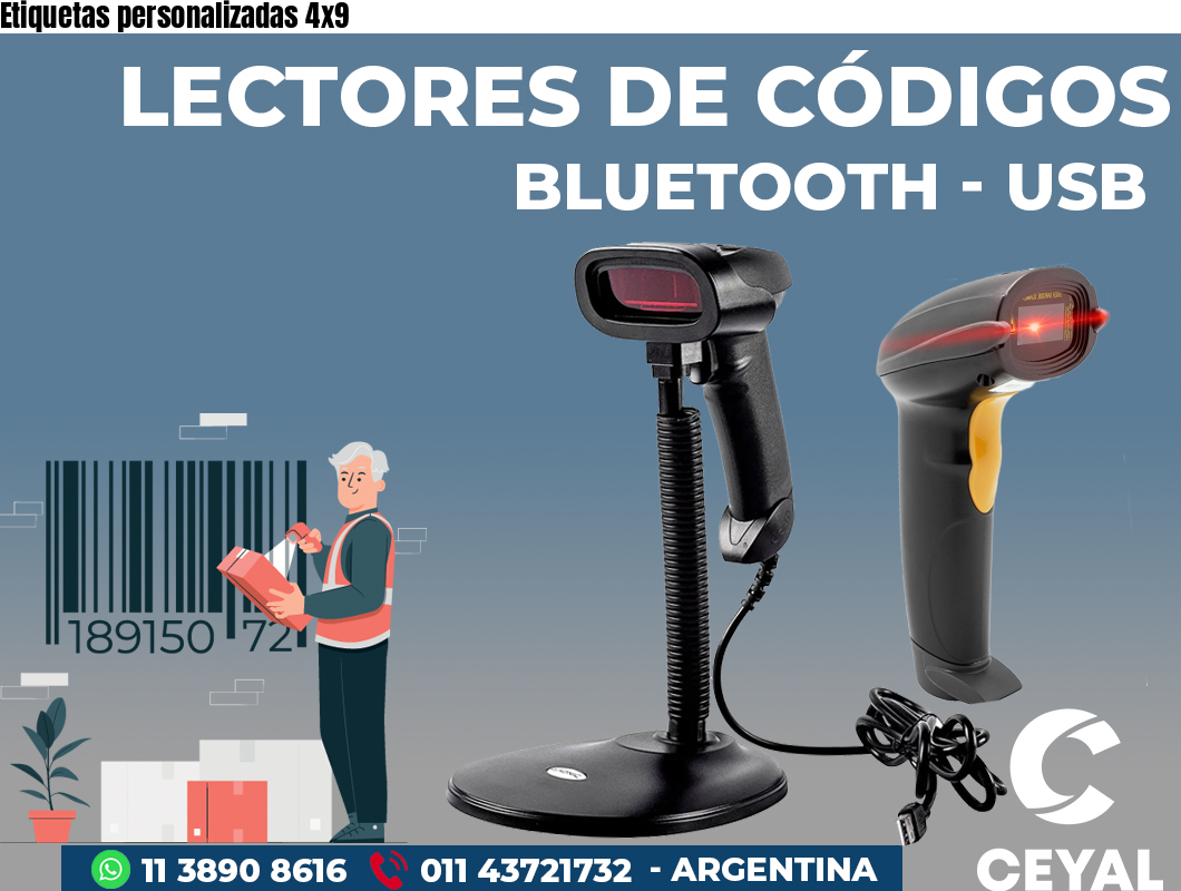 Etiquetas personalizadas 4x9