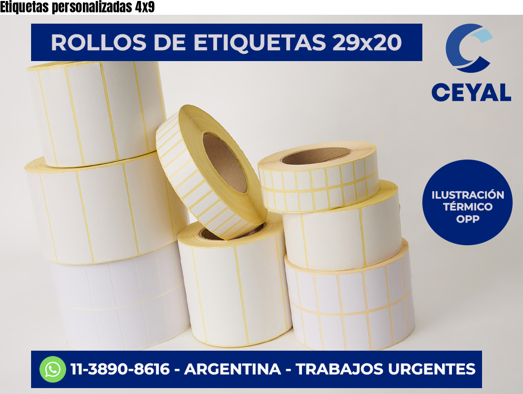 Etiquetas personalizadas 4×9