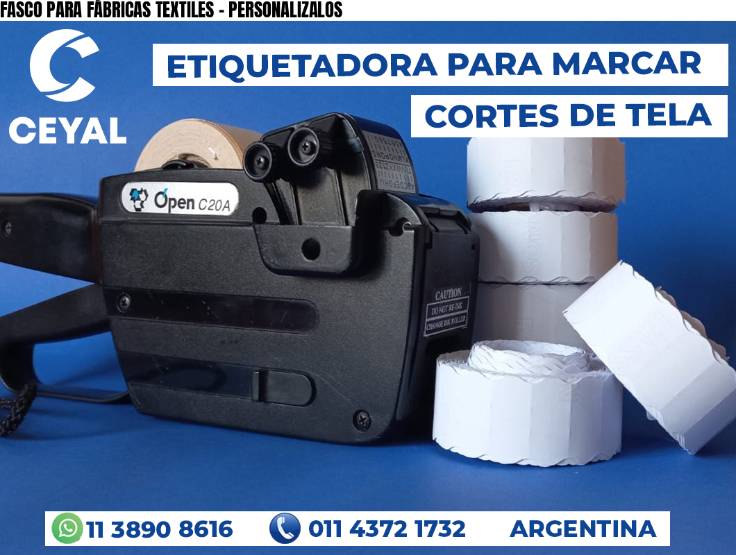 FASCO PARA FÁBRICAS TEXTILES - PERSONALIZALOS