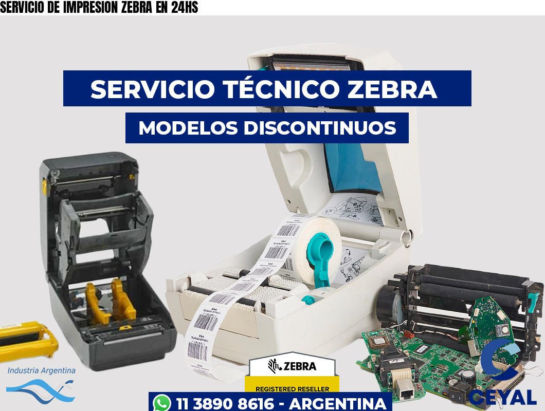 SERVICIO DE IMPRESION ZEBRA EN 24HS