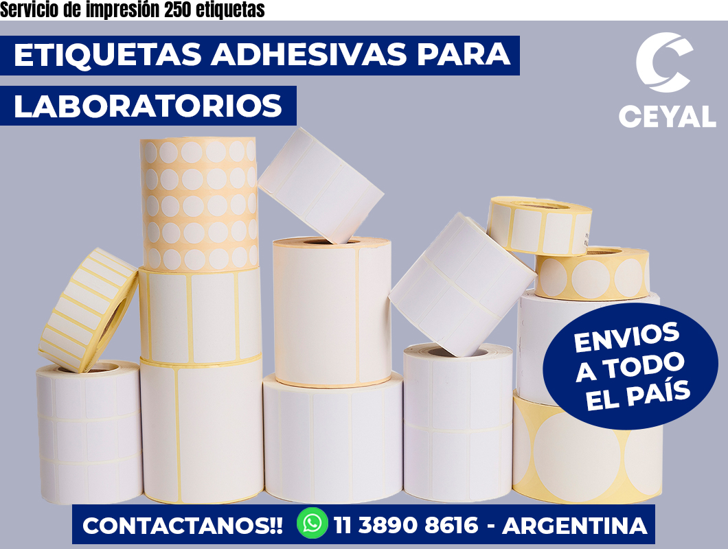 Servicio de impresión 250 etiquetas