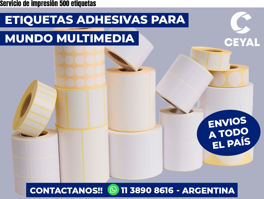 Servicio de impresión 500 etiquetas