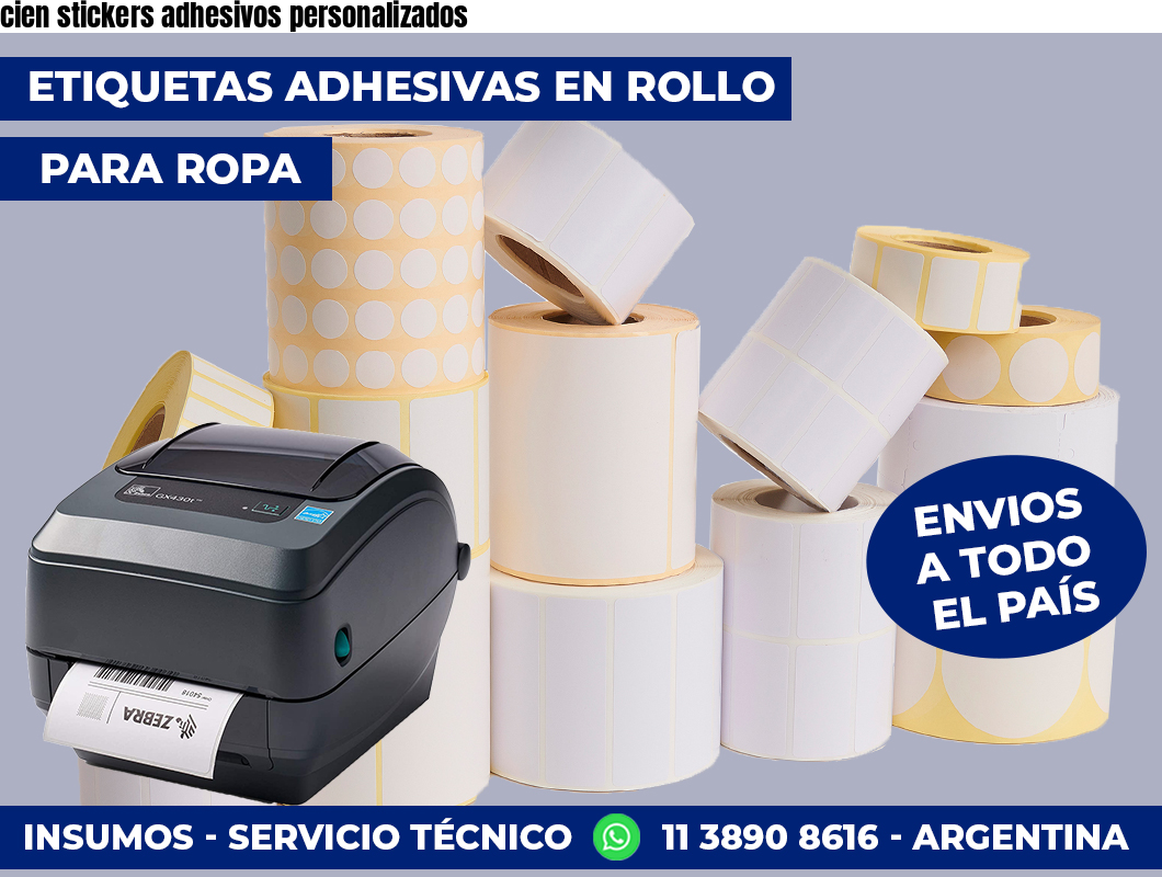 cien stickers adhesivos personalizados