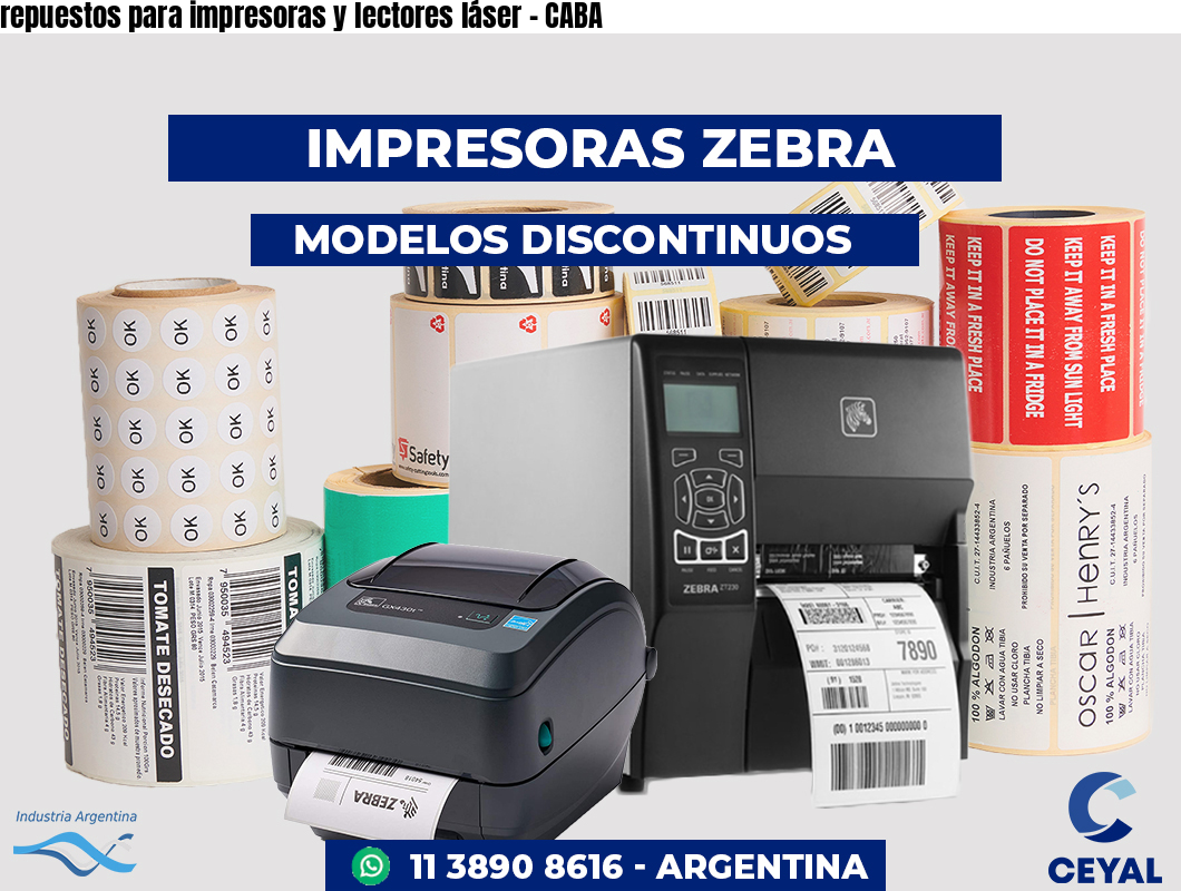 repuestos para impresoras y lectores láser - CABA