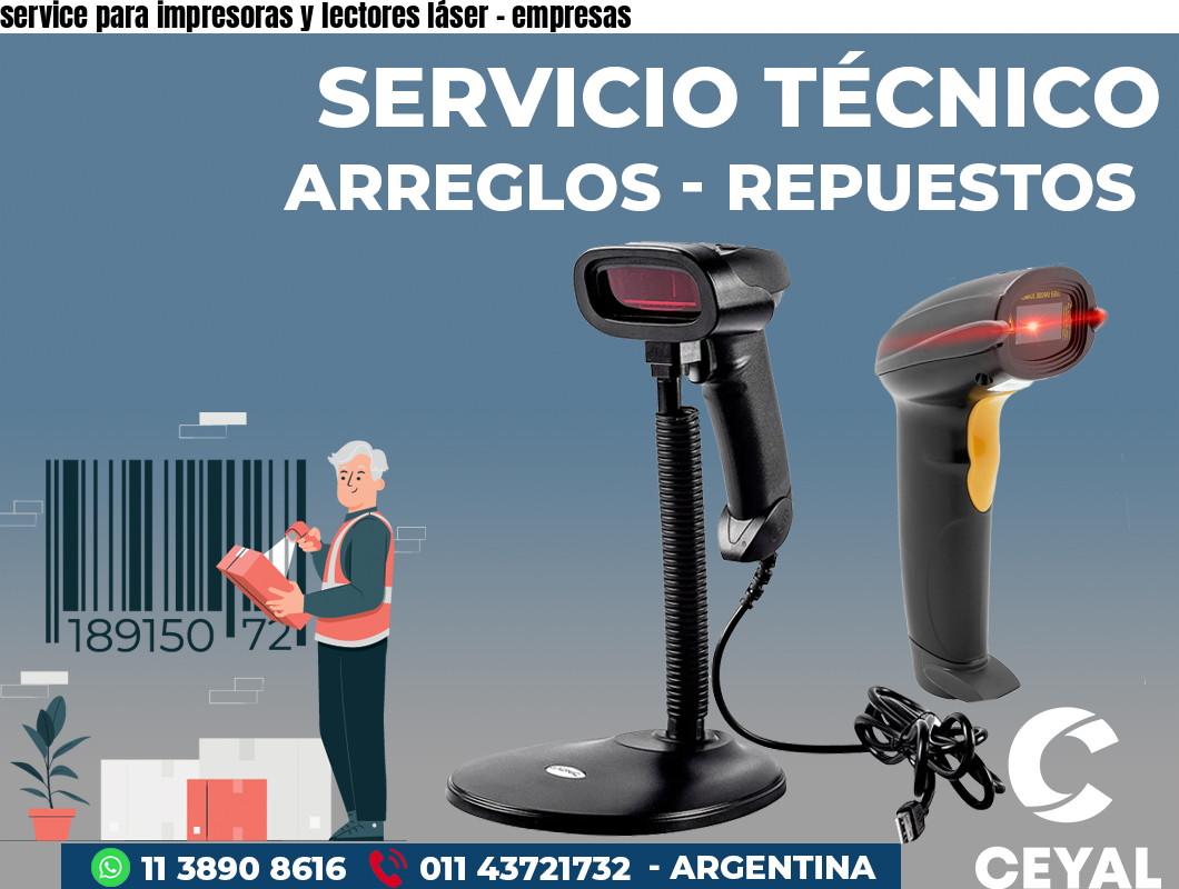 service para impresoras y lectores láser - empresas