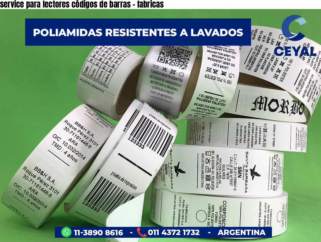 service para lectores códigos de barras - fabricas