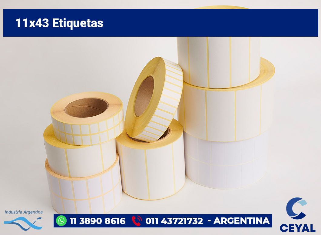 11x43 Etiquetas